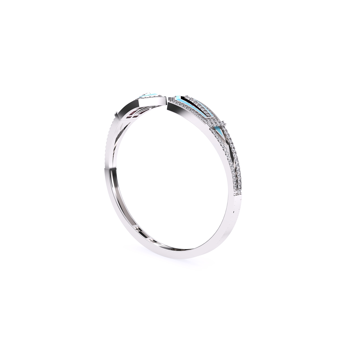 Stacking Open Cuff Diamond Bracelet